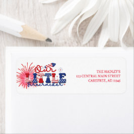 Cute Patriotic Return-adressetikett Returadress Etikett