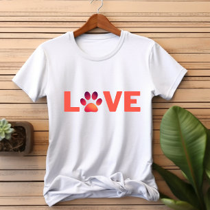 Cute Paw Print Hund T-Shirt