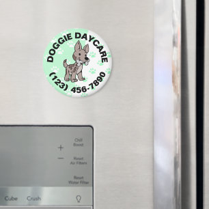 Cute Paw Skriv ut Doggie Daycare Magnet
