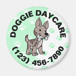 Cute Paw Skriv ut Doggie Daycare Magnet