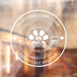 Cute Paw Skriv ut Hund - Eget Café-signeringsfönst