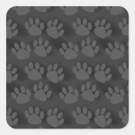 Cute Paw Skriv ut Mönster Fyrkantigt Klistermärke