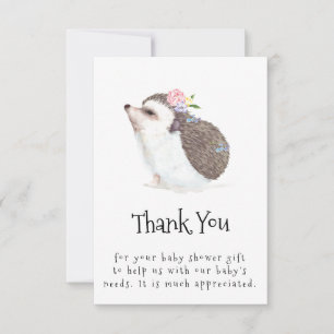 Cute Pawargehog with Flowers Tack Kort