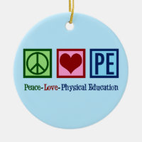 Cute PE-lärare Peace Kärlek Physical Education