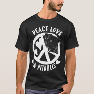 Cute Peace Kärlek Amp Pitbulls Manar and Women - N T Shirt