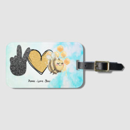 Cute Peace Kärlek Bedes Bagagebricka