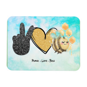 Cute Peace Kärlek Bedes Magnet