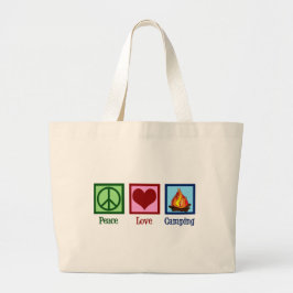 Cute Peace Kärlek Camping Jumbo Tygkasse