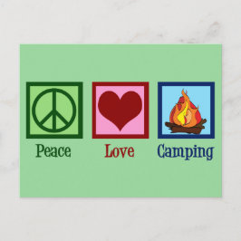 Cute Peace Kärlek Camping Vykort