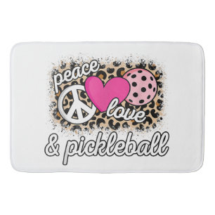 Cute Peace Kärlek Pickleball Player Funny Pickle B Badrumsmatta