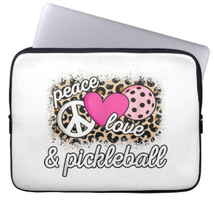 Cute Peace Kärlek Pickleball Player Funny Pickle B Laptop Fodral