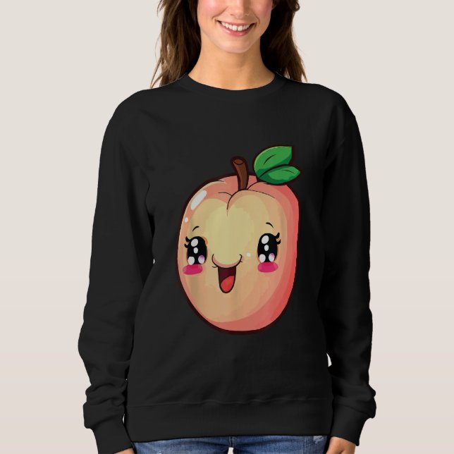 Cute Peach Halloween 2024 Costume Fruit Graphic Su T Shirt (Framsida)