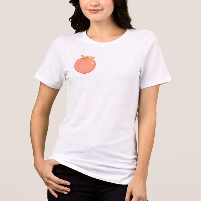 Cute Peach T Shirt (Framsida)