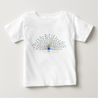Cute Peacock Bird Painting Shirts för barn