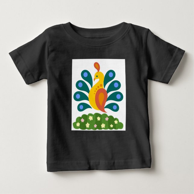 Cute Peacock T Shirt (Framsida)
