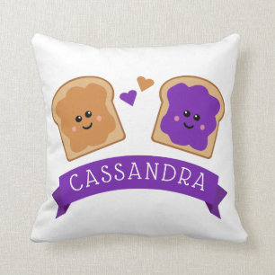 Cute Peanut Butter and Jelly Kudde