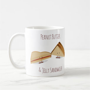 Cute Peanut Butter and Jelly Sandwich Food Kaffemugg