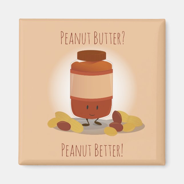 Cute Peanut Butter Burk | Magnet (Framsidan)
