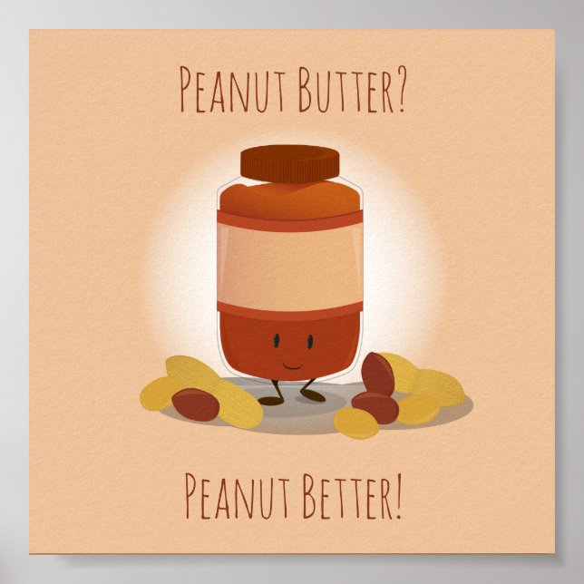 Cute Peanut Butter Jar | Poster (Framsidan)