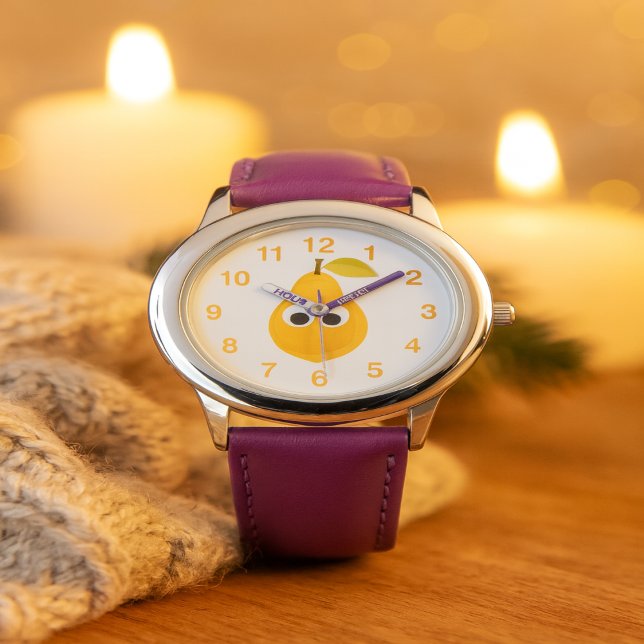 Cute Pear Clock for Kids Armbandsur (Skapare uppladdad)