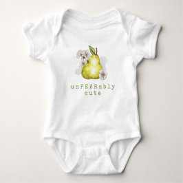 Cute Pear Fruit Pun Baby Bodydräkt T Shirt