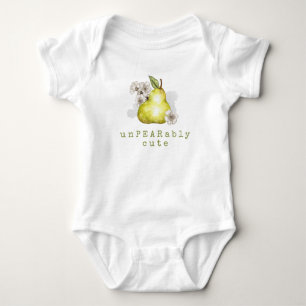 Cute Pear Fruit Pun Baby Bodydräkt T Shirt