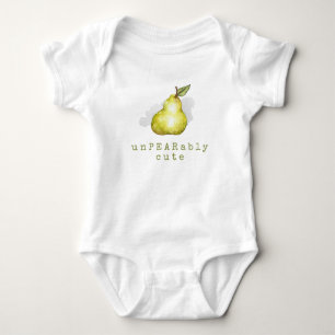 Cute Pear Fruit Pun Baby Bodydräkt T Shirt