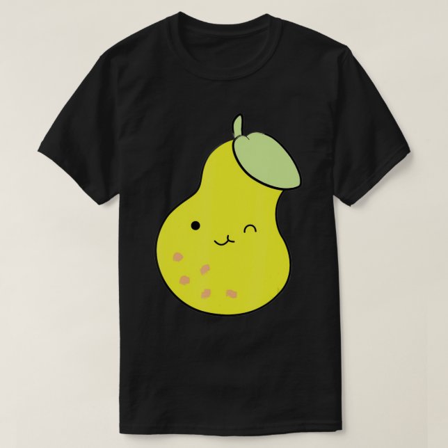 Cute Pear Tees Painted Happy Pear  T Shirt (Design framsida)