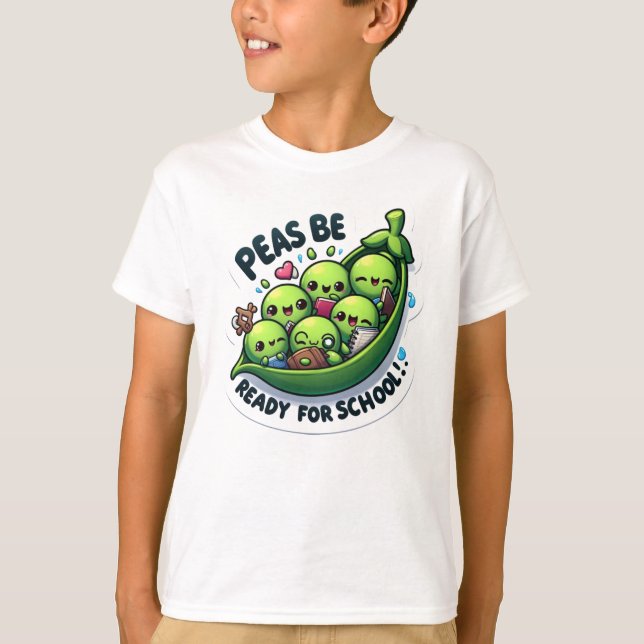 Cute Peas be redo for school T Shirt (Framsida)