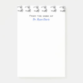 Cute Pediatrician Baby Foot Prints. Post-it Block