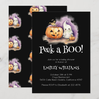 Cute Peek-A-Boo Baby Shower Inbjudningar