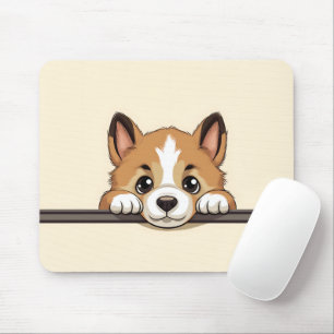 Cute Peeking Akita Hund Musmatta