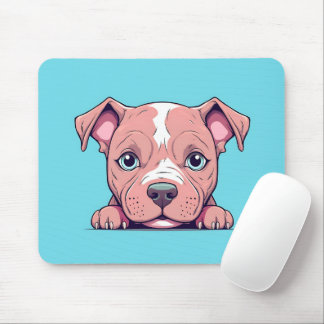 Cute Peeking Bull Terrier Hund Musmatta