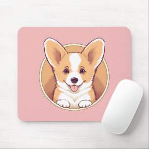 Cute Peeking Corgi Hund Musmatta