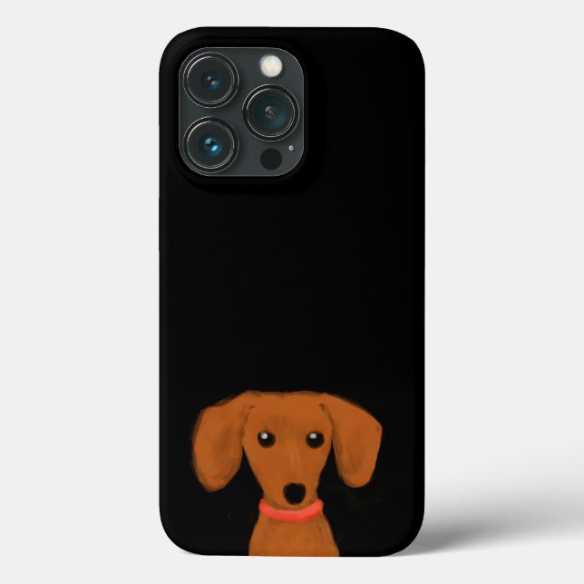 Cute Peeking Dachshund | Wiener Hund Puppy Doxie (Baksida)