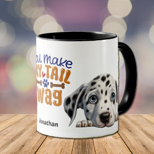 Cute Peeking Dalmatian Hund du gör min Svan-påse Mugg