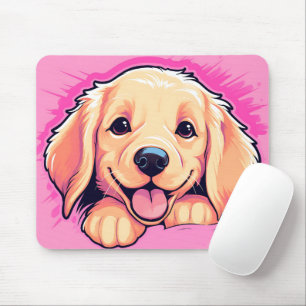 Cute Peeking Golden Retriever Hund Musmatta