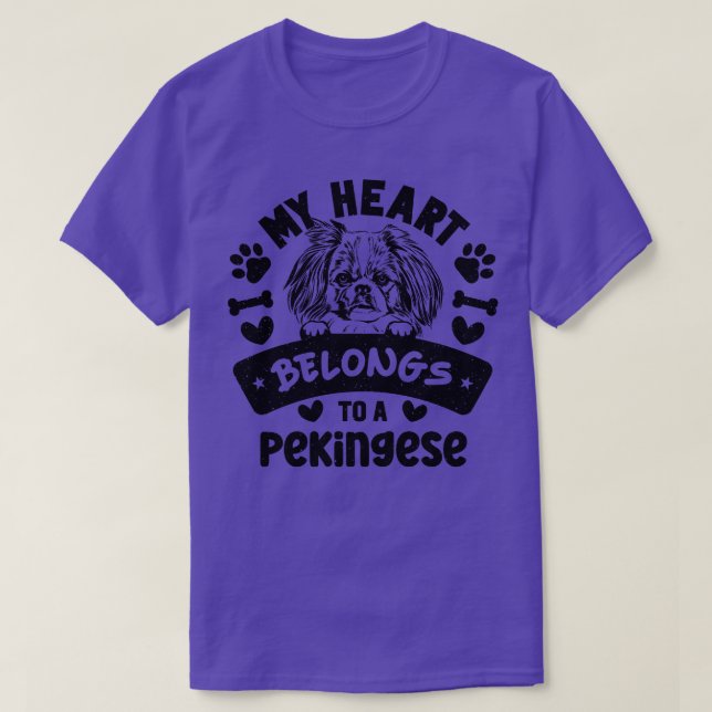 Cute Pekingese Hund T Shirt (Design framsida)