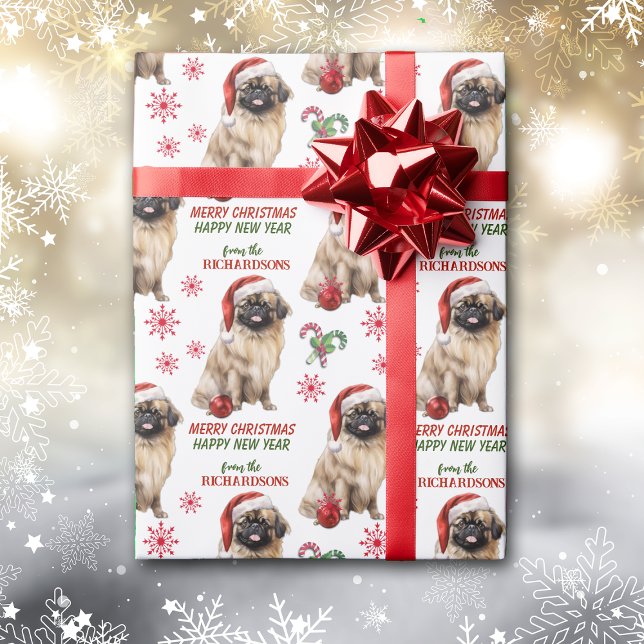 Cute Pekingese-jul Presentpapper (Skapare uppladdad)