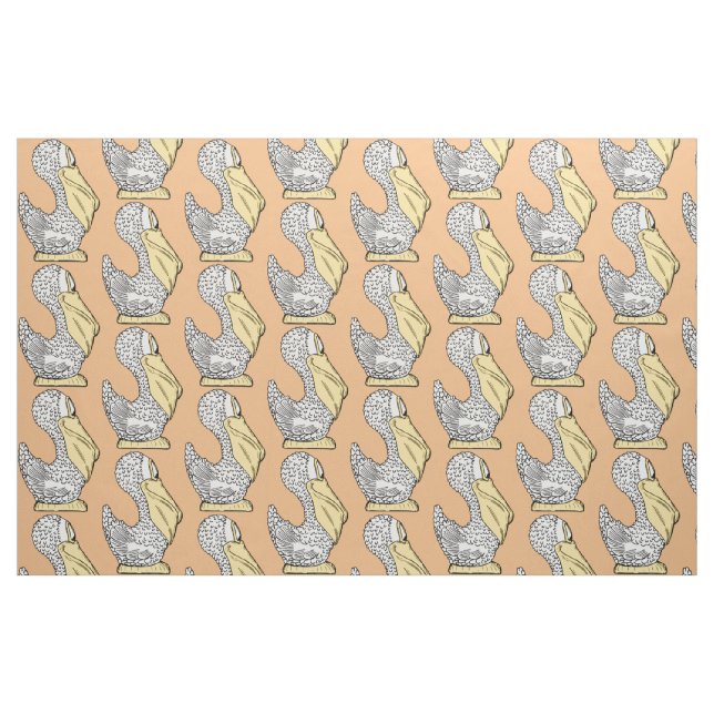 Cute Pelican-anpassningsbar Tyg (Fat Quarter)