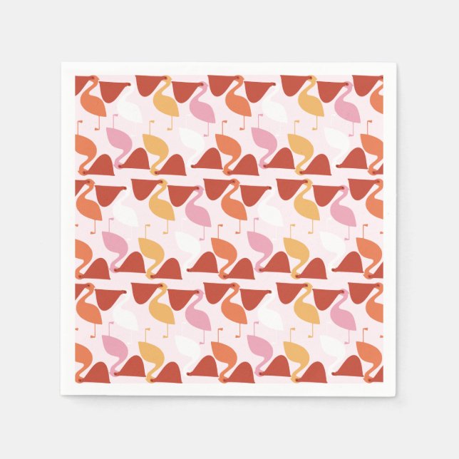 Cute Pelican Pappra blöjor Pappersservett (Framsidan)