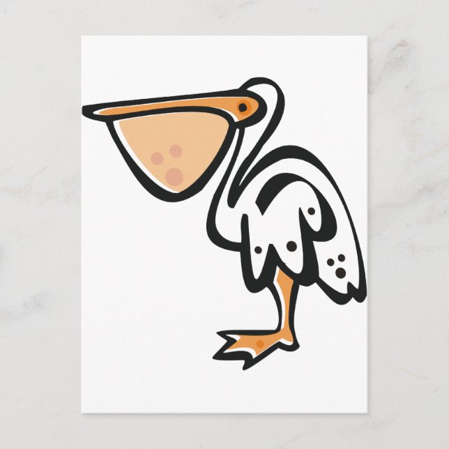 Cute Pelican Vykort (Framsida)