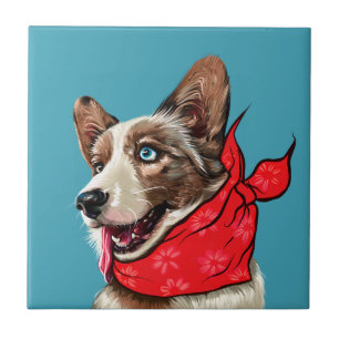 Cute Pembroke Welsh Corgi Kakelplatta