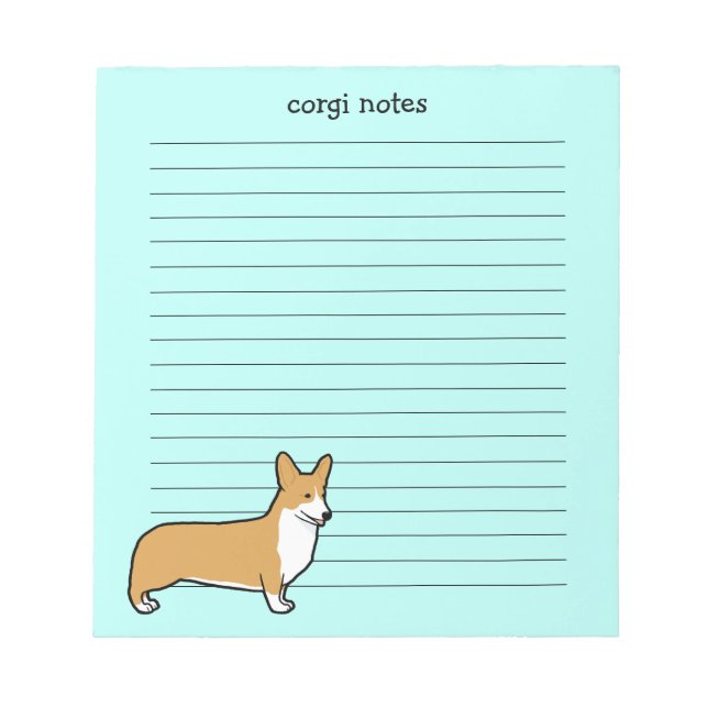 Cute Pembroke Welsh Corgi Led Anteckningsblock (Framsida)