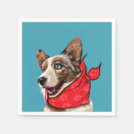 Cute Pembroke Welsh Corgi Pappersservett