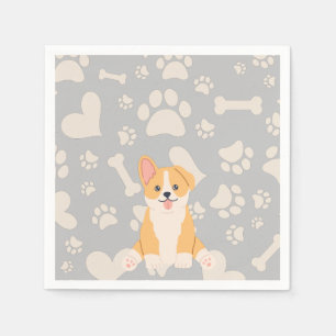 Cute Pembroke Welsh Corgi Pappersservett