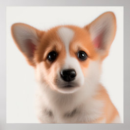 Cute Pembroke Welsh Corgi Puppy Hund (2) Poster