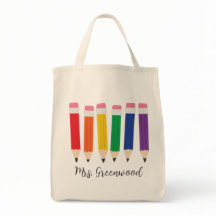 Cute Pencil Anpassningsbar Tote Bag