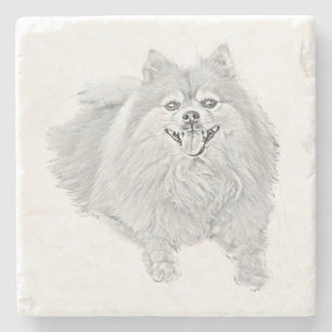 Cute Pencil Pommern Marble Underlägg
