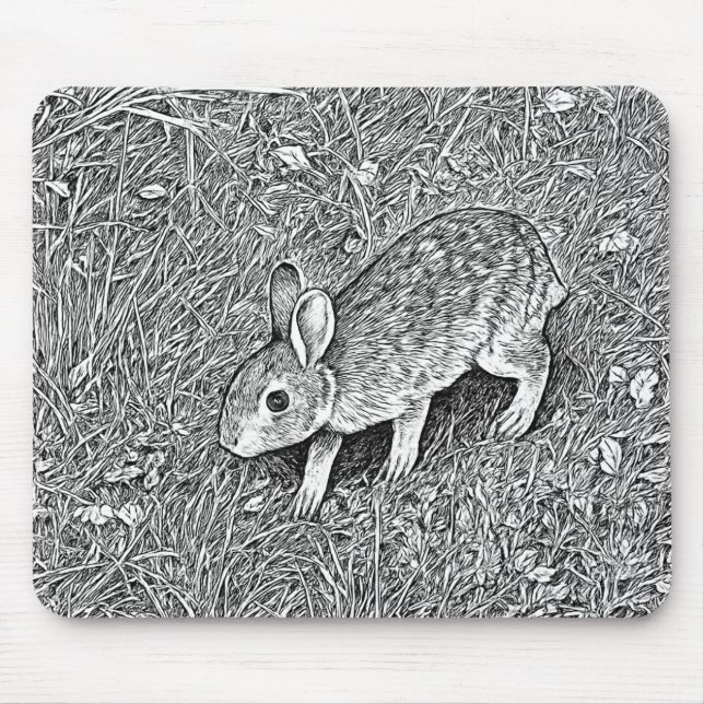 Cute pencil sketch bunny  musmatta (Framsidan)